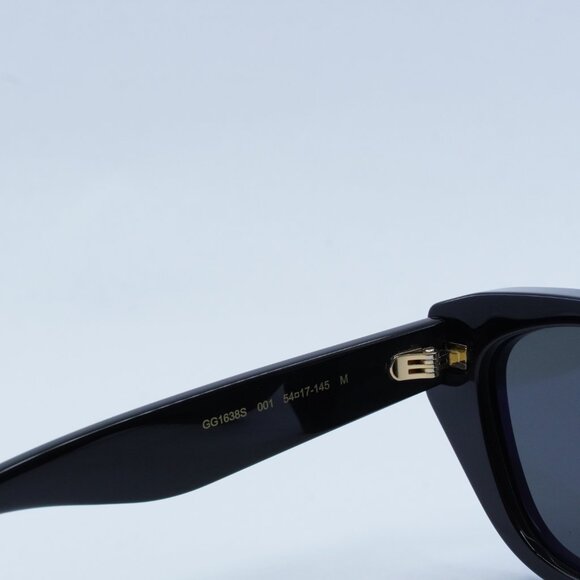 Gucci GG1638S 001 Sunglasses Black Cat Eye Frame, Smoke Lenses main image 10